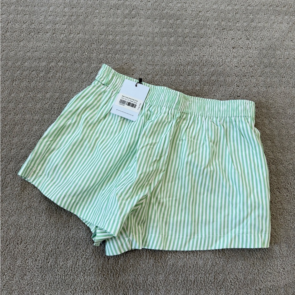 Princess Polly — Green Striped Women's Shorts